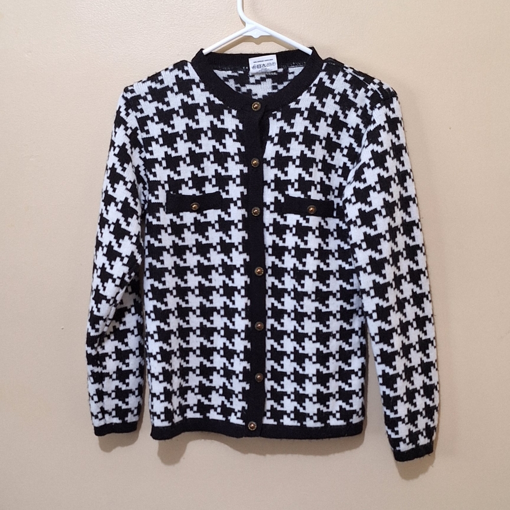 Vintage Alexon Houndstooth Cardigan